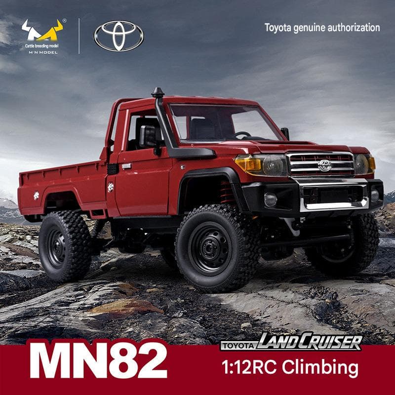 MN Model MN82 Toyota Land Cruiser LC79 1:12 4WD RC Pickup — Red Wine — view 2