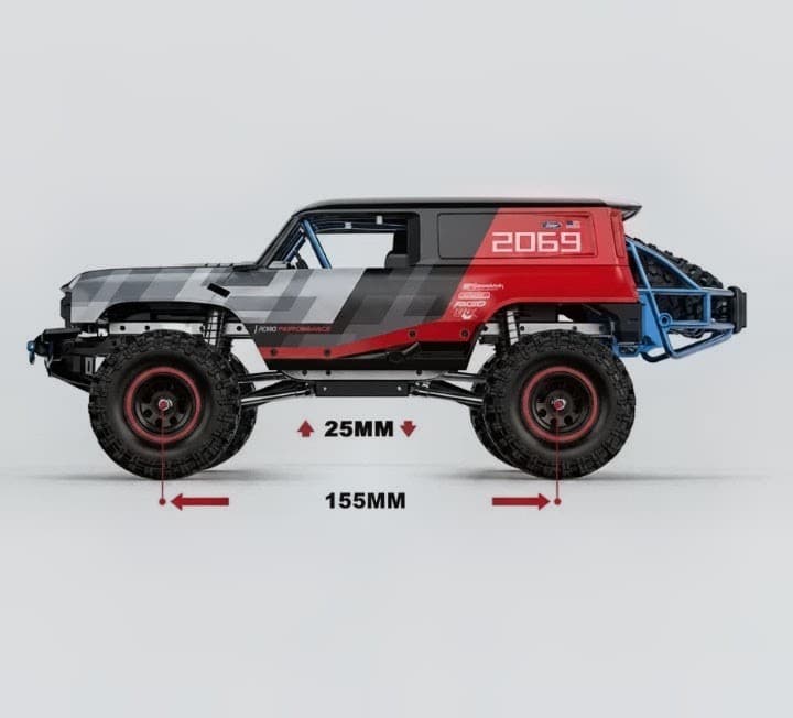 MJX Hyper Go H18P 1/18 4WD Brushless RC Crawler — Ford Bronco Baja1000 — view 3
