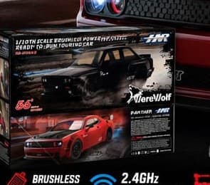 HNR H9802 Werewolf 1/10 4WD Brushless RTR Drift Car — BMW E30 Style, Black, 56+ mph, 14+ — view 3