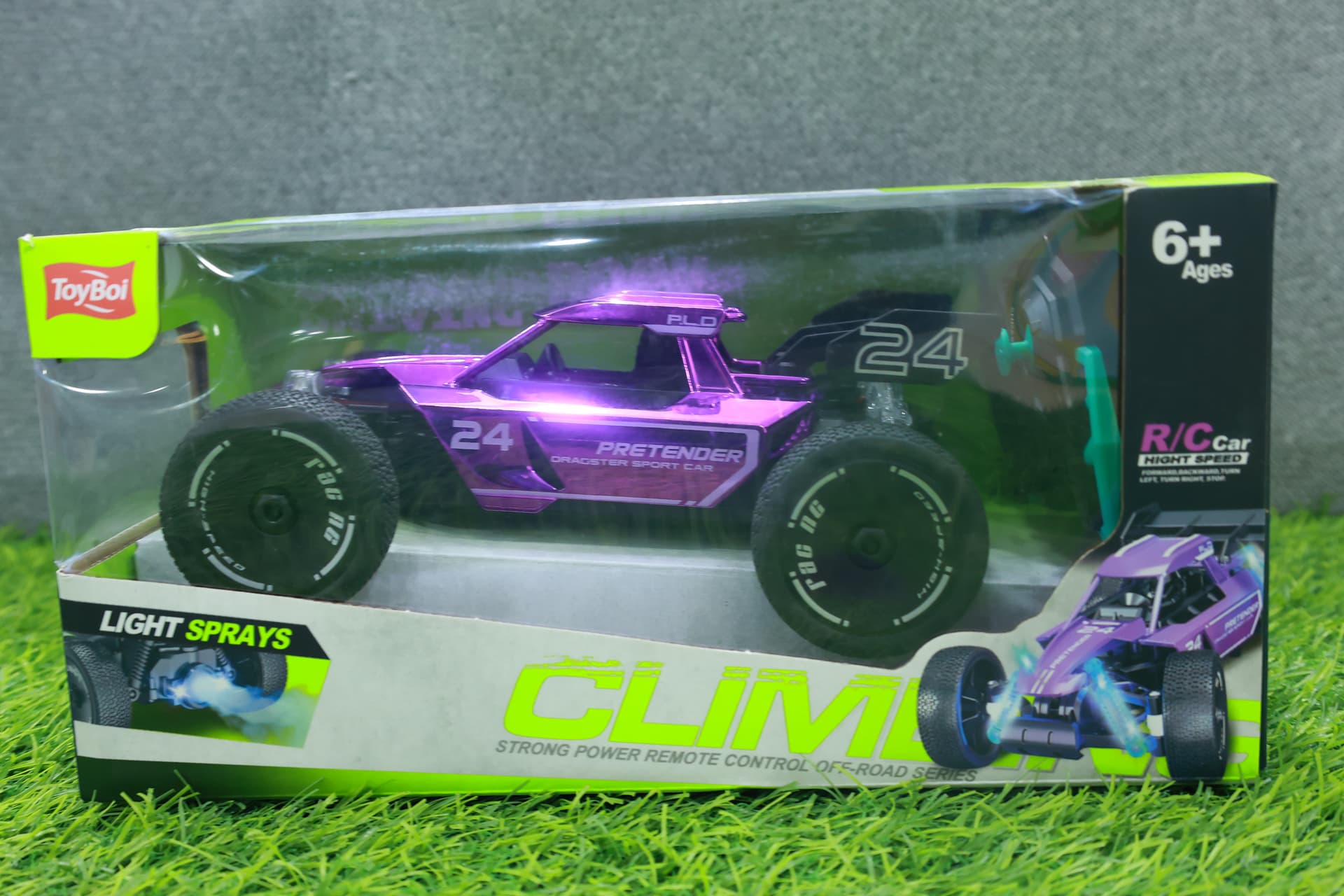 ToyBoi Climbing Pretender Dragster RC Car — High Speed, Light Spray Effect, 6+ — view 2