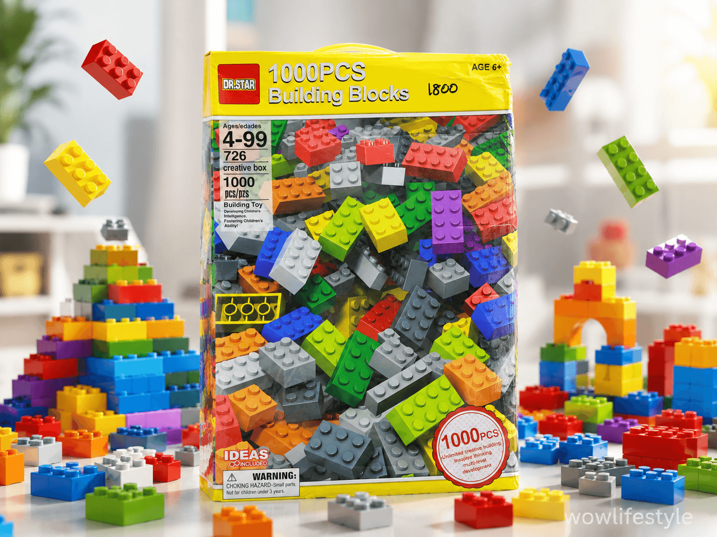 Dr.Star 1000pcs Building Blocks — 726-Piece Creative Box, Ages 4-99