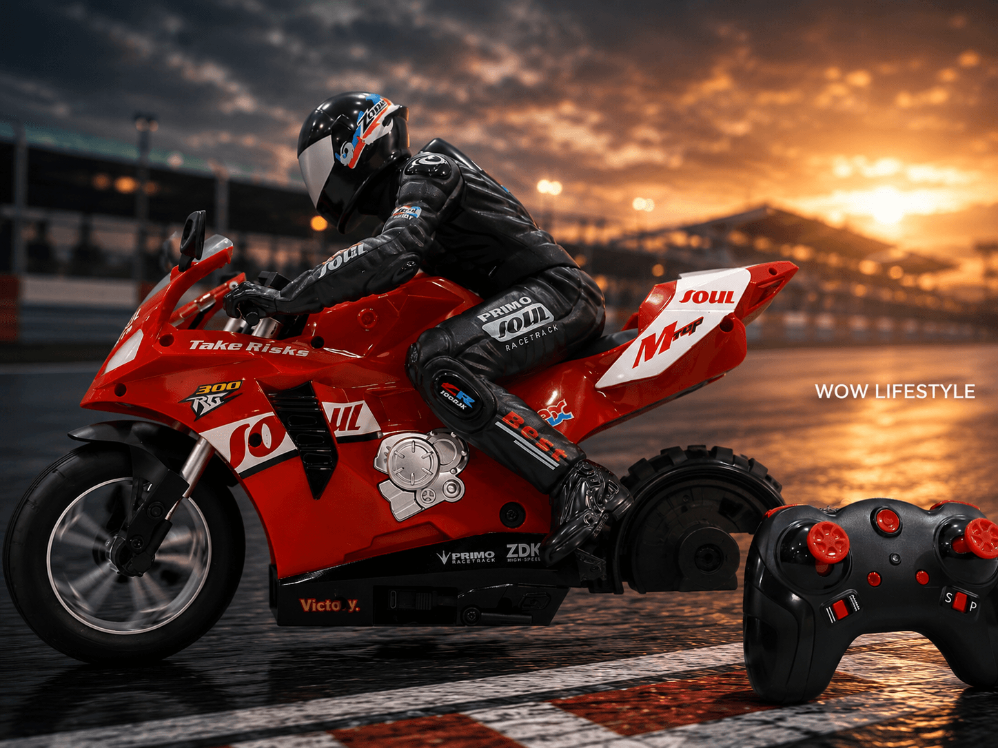 RC Sports Stunt Motorcycle 1:6 — Self-Balancing, 20km/h