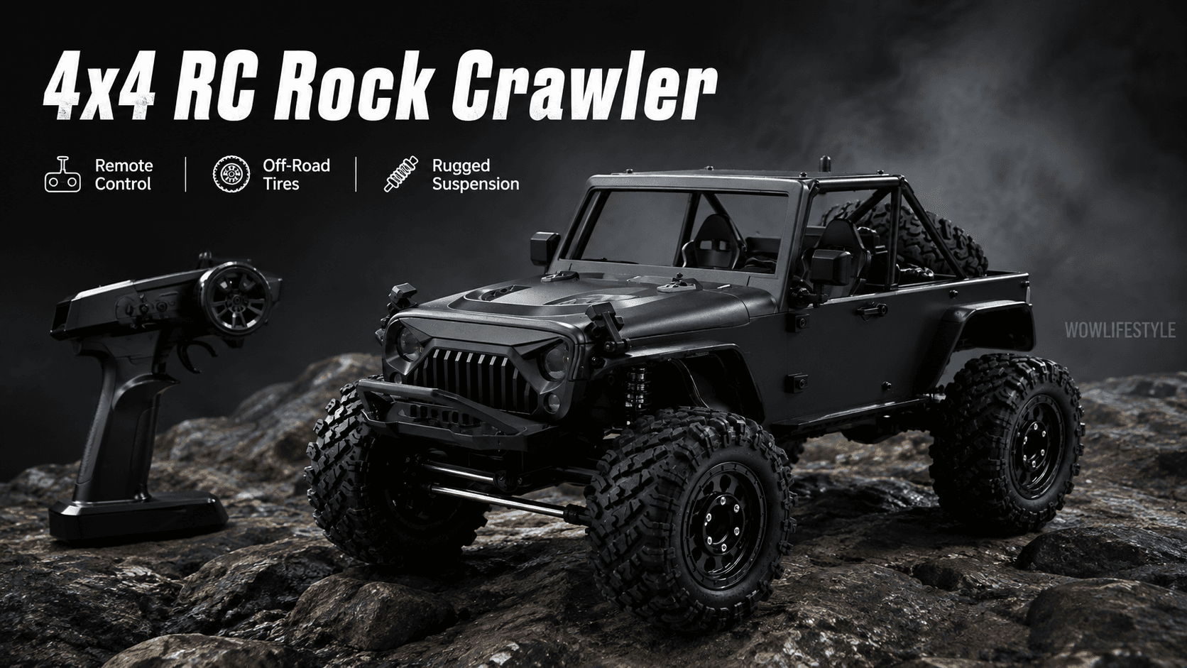 MJX Hyper Go H12Y 1/12 4WD Brushless RC Crawler — Titanium